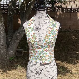 RSQ Multicolor Floral Tank Crop Top